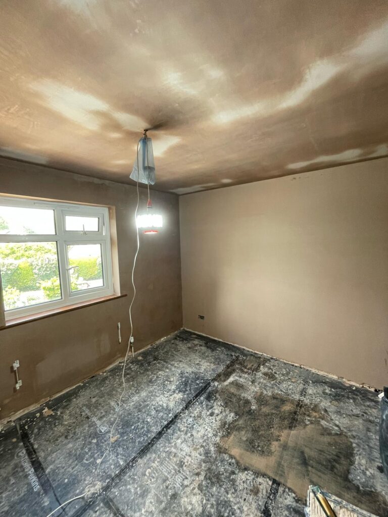 Small room re-plastering in Westbury-on-Trym, done by JLB Plastering