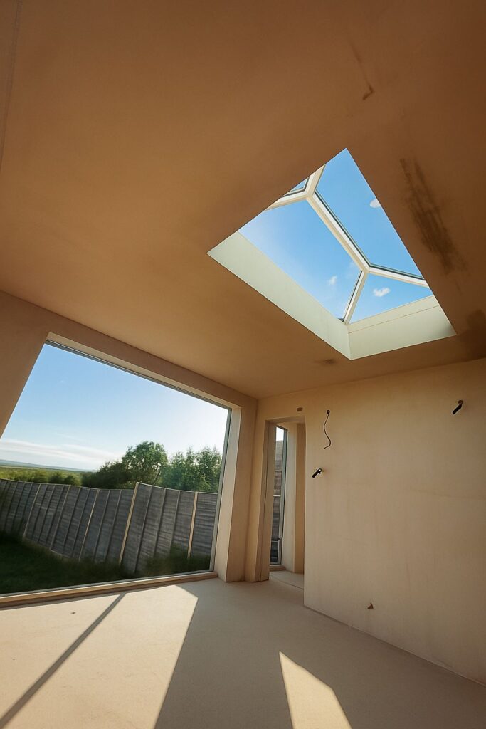 Finished Kitchen Extension Interior Plastering in Portishead by JLB Plastering