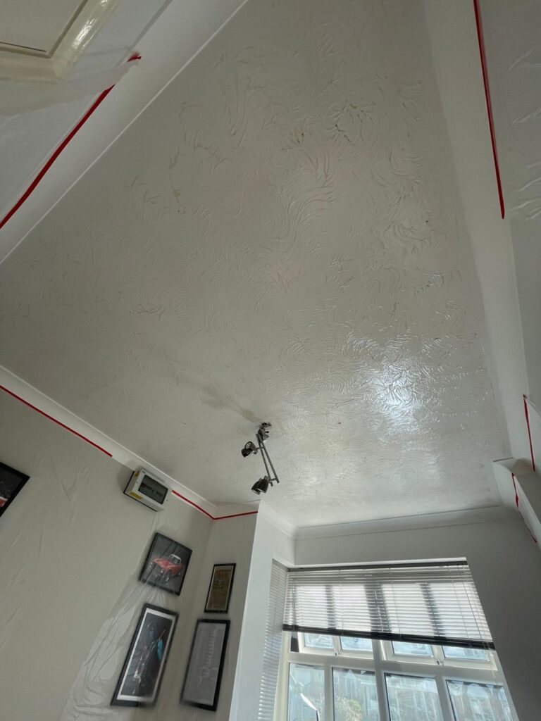 Preparation to install an artex coating on a ceiling in Bishopston